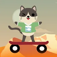 skateboarding cat