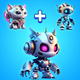 AI Mix Robot & Vehicle Merge