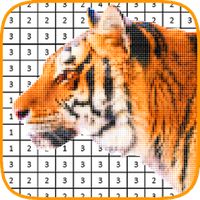 Tiger Lion Pixel Art Coloring