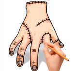 How to draw Wednesday Addams