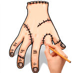 How to draw Wednesday Addams