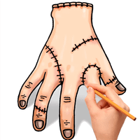 How to draw Wednesday Addams