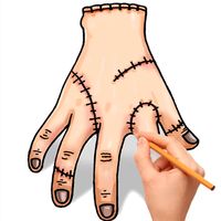 How to draw Wednesday Addams