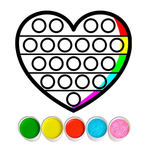 Glitter Pop It Coloring Game