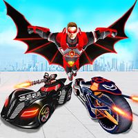 Flying Black Robot Hero Rescue