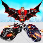 Flying Black Robot Hero Rescue