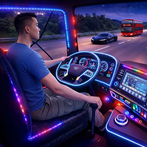 Coach Tourist Bus City Driving