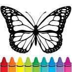 Glitter Butterfly Coloring