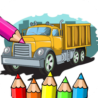 Coloring big dump truck
