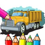 Coloring big dump truck