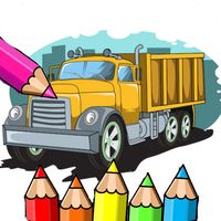 Coloring big dump truck