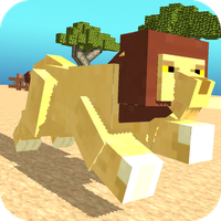 Blocky Wild Park: Lions Raid