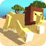 Blocky Wild Park: Lions Raid