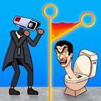 Toilet Monster Pull Pin Puzzle
