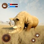 Wild Rhino Family Jungle Sim