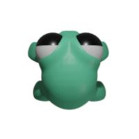 Frog crossing the street