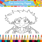 Midoria Izuku Deku Coloring
