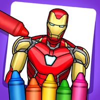 Iron Hero Superhero Coloring