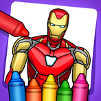 Iron Hero Superhero Coloring