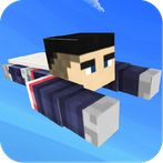 Flying Superhero: Blocky World