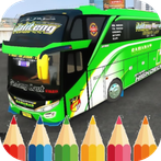 Cartoon bus coloring game