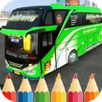 Cartoon bus coloring game