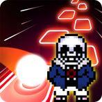 Sans Deltarune Hop tiles Game
