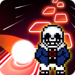 Sans Deltarune Hop tiles Game