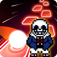 Sans Deltarune Hop tiles Game