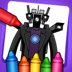 Titan Cameraman Skibd Coloring