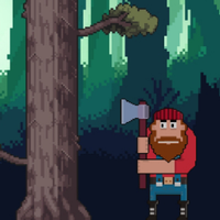 Lumberjack wood cutter