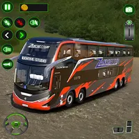 US Bus driving bus Driver 3D