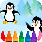 Antarctic penguin coloring