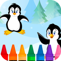Antarctic penguin coloring