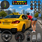 US City Driving Taxi Car Games