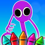 Purple Rainbow Friend coloring