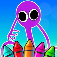 Purple Rainbow Friend coloring