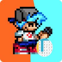 FNF Sans Pixel Art Coloring