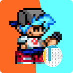 FNF Sans Pixel Art Coloring