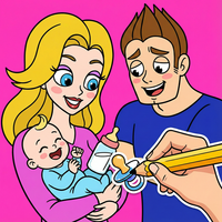 Draw Happy Baby : Puzzle Game