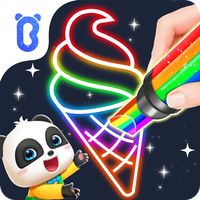 Baby Panda's Glow Doodle Game