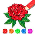 Glitter Flowers Coloring Book