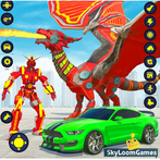 Police Dino Robot Car Games