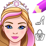 Princess Dress Up & Coloring