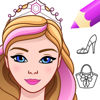 Princess Dress Up & Coloring