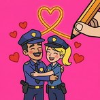 Draw Happy Police: Save all