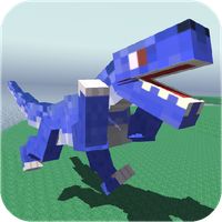 Blocky Dino Park Raptor Attack