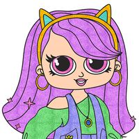 Glitter Dolls Coloring Book