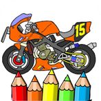 ninja motorbike coloring