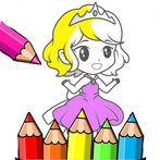 coloring little princess